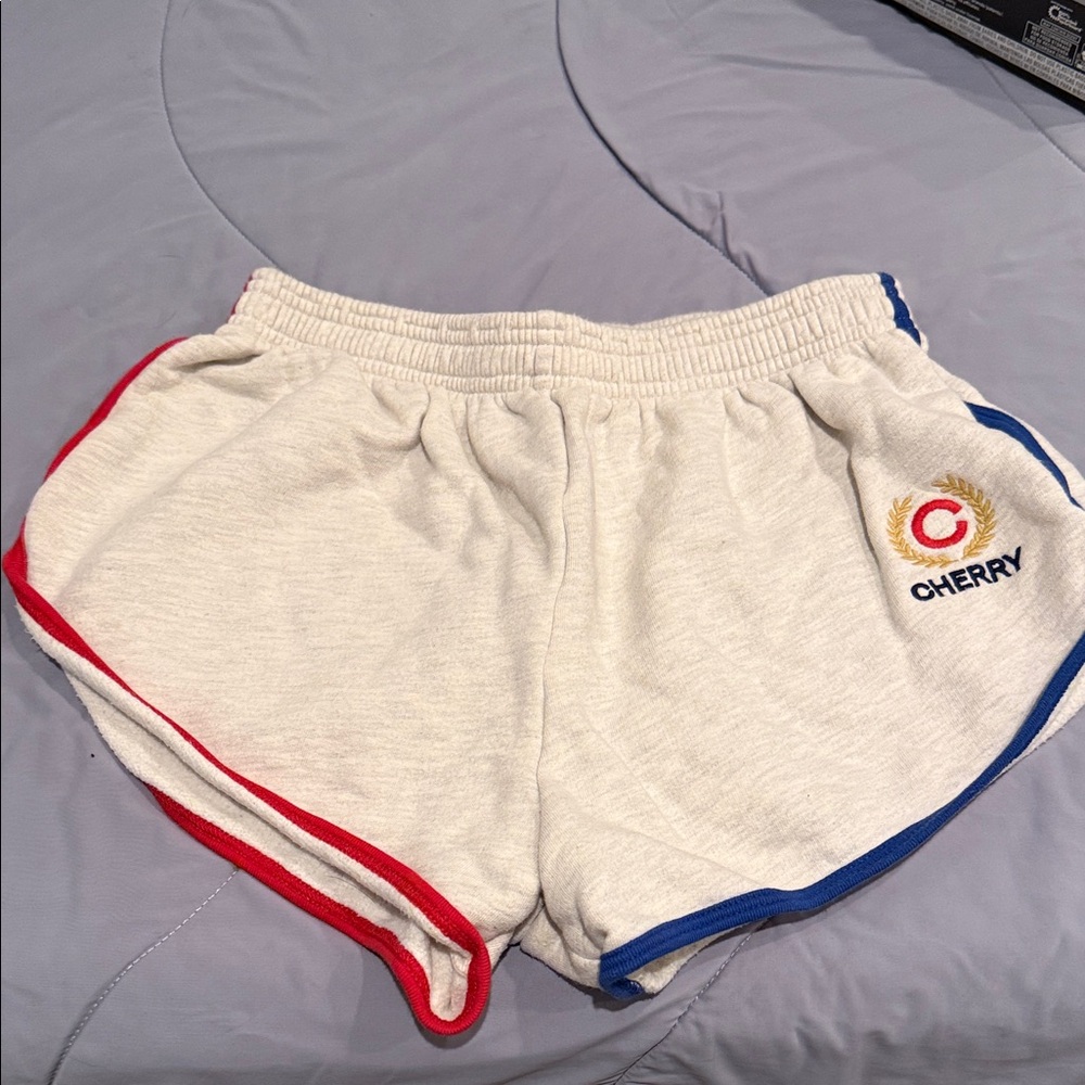 Cherry LA Athletic Shorts with Red and Blue Accents